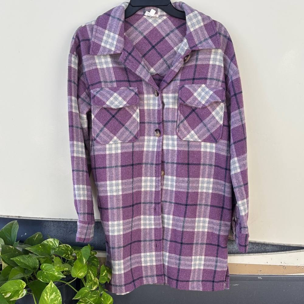 Hem & Thread Lavender Plaid Shirt